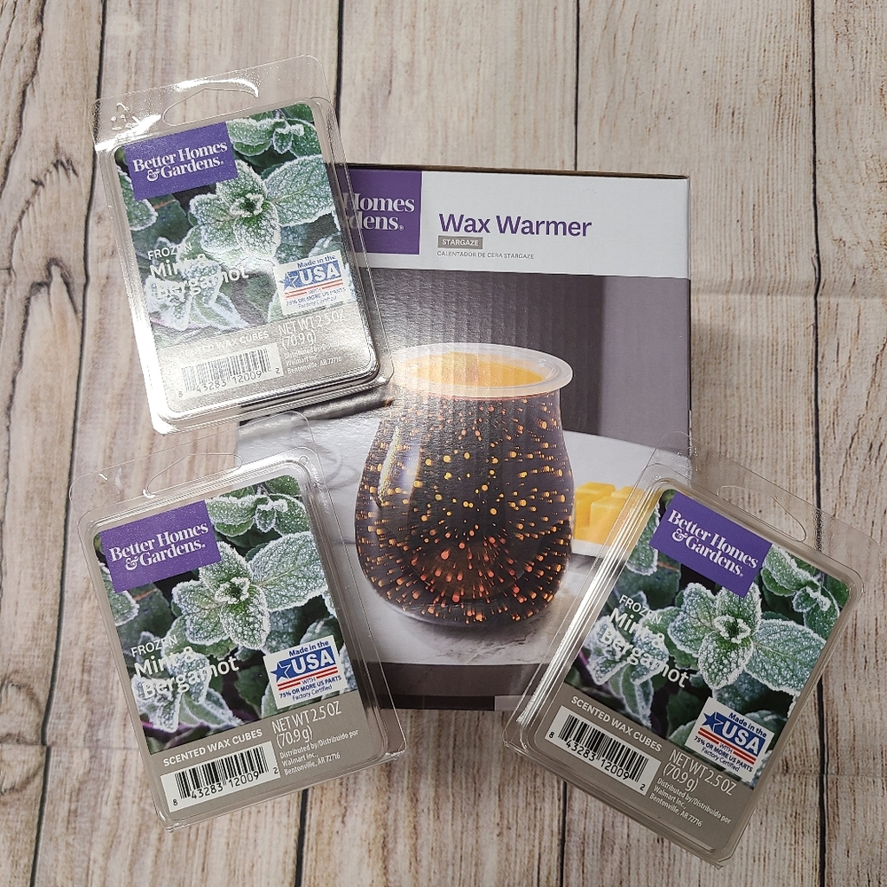 Better Homes wax fragrance warmer & 3 wax cube